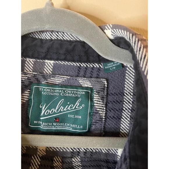 Woolrich Plaid Long Sleeve Button Up Shacket Chest Pockets Mens Large - Picture 4 of 9